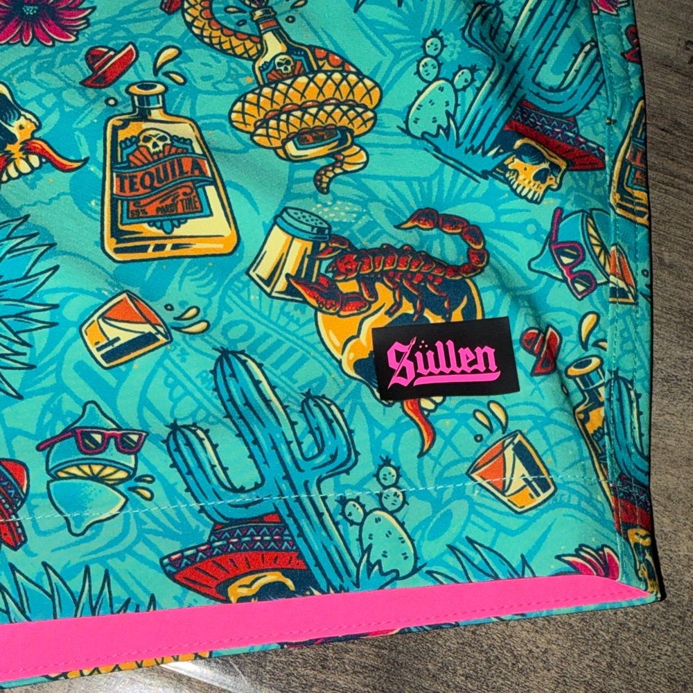 Sullen Men's Tequila Party Multi Colored Board Shorts - Picture 6 of 11